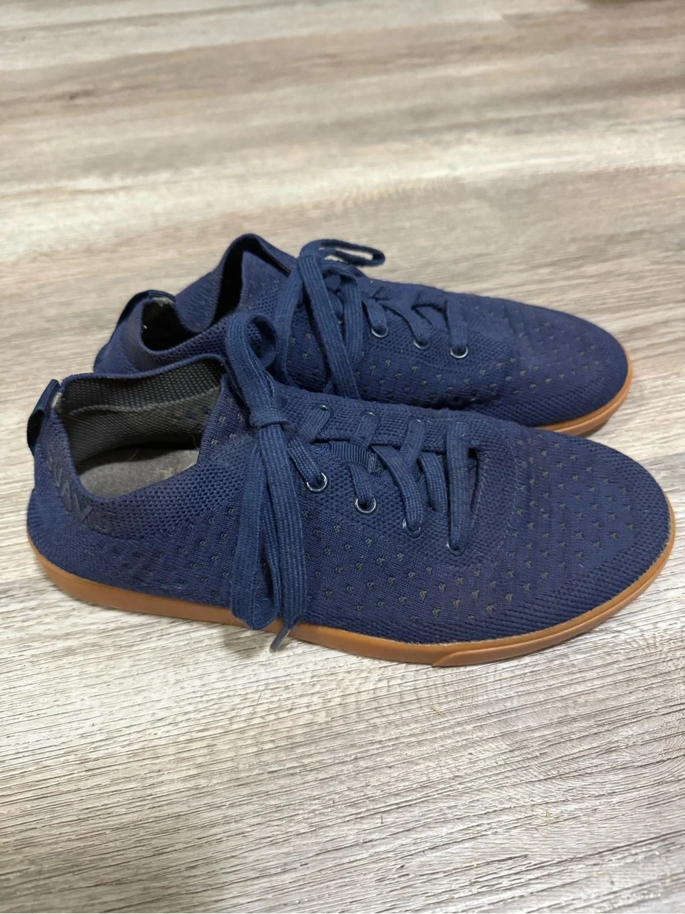 SUAVS The Zilker Knit Lace-Up Women's Sneakers in Royal Blue with Gum Sole